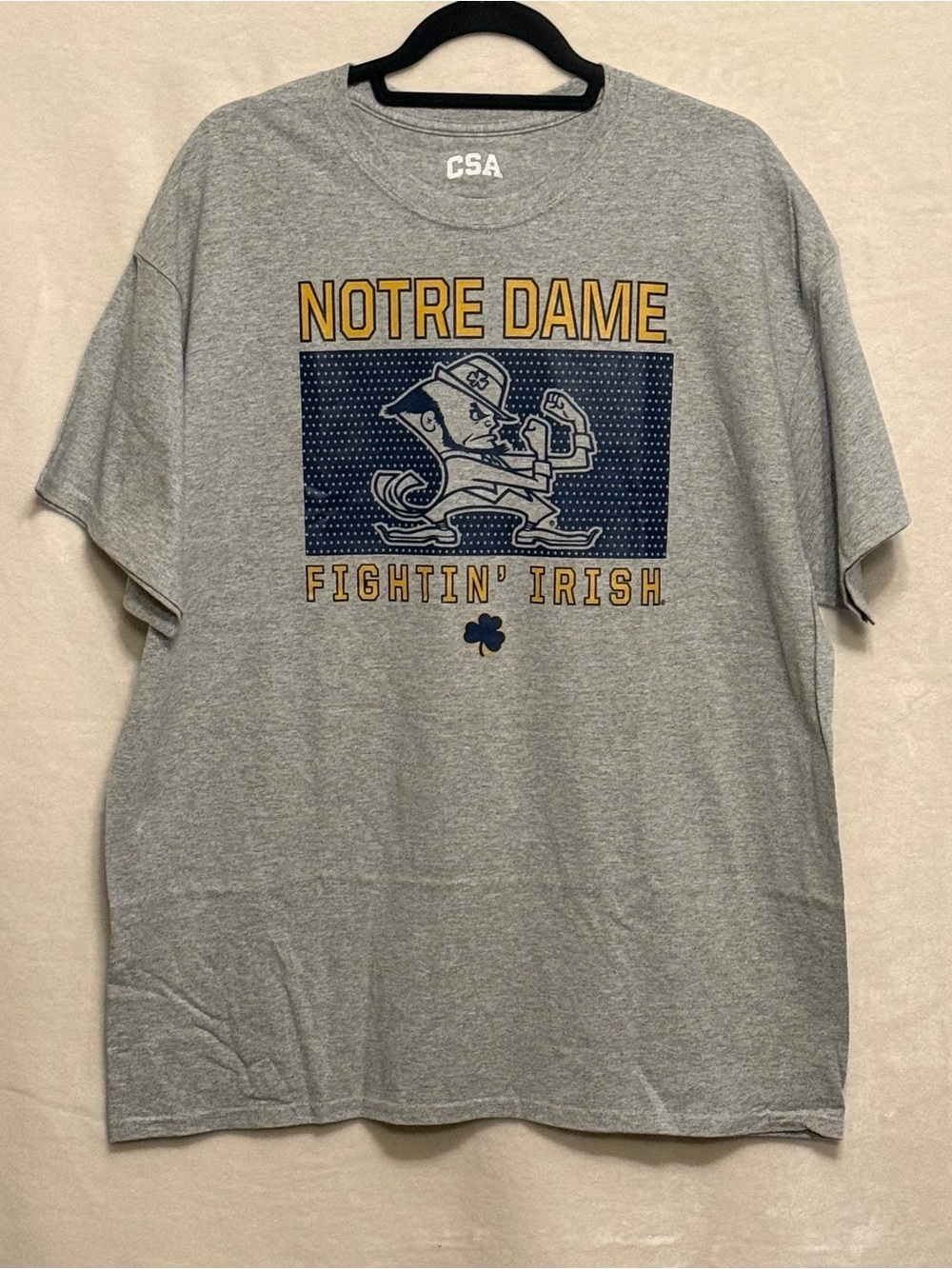 CSA Notre Dame Fighting Irish Men’s XL Gray Graphic T-Shirt